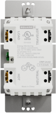 X Series 15A 600W WiFi Energy Monitoring Dimmer - 1 Pole, 3 Way, Flush Mount