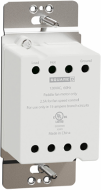 X Series 2.5A Slide Fan Controller, Light Almond, Flush Mount