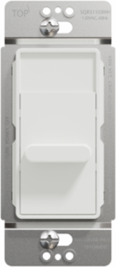 X Series 2.5A 1-Way Slide Fan Controller, 48mm Width, White Finish