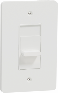 X Series 2.5A 1-Way Slide Fan Controller, 48mm Width, White Finish