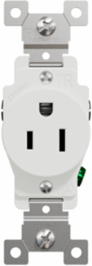 X Series Single Outlet 15A 125V Tamper Resistant Matte White
