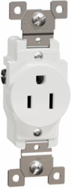 X Series Single Outlet 15A 125V Tamper Resistant Matte White