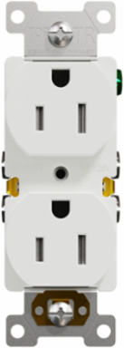 X Series 15A 125V Tamper Resistant Duplex Outlet 1 Gang, White