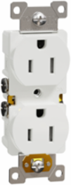 X Series 15A 125V Tamper Resistant Duplex Outlet 1 Gang, White