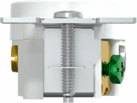 Socket-outlet, X Series, 20A, standard, single, tamper resistant, residential, white, matte finish