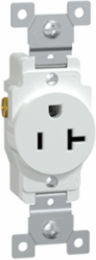Socket-outlet, X Series, 20A, standard, single, tamper resistant, residential, white, matte finish