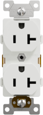 X Series 20A 125V Tamper Resistant Duplex Outlet, 1 Gang, White