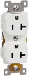 X Series 20A 125V Tamper Resistant Duplex Outlet, 1 Gang, White