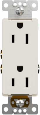 X Series 15A 125V Tamper Resistant Duplex Receptacle, 1.42 Inch W, Light Almond