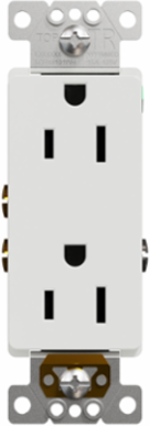 X Series Tamper Resistant Duplex Receptacle 15A 125V, White, Flush Mount, cULus