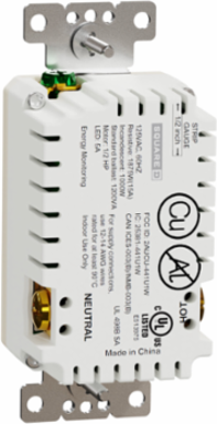 Z-Wave Energy Monitoring Socket-Outlet, 15 A, 120V, Tamper Resistant, Light Almond