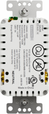 Z-Wave Energy Monitoring Socket-Outlet, 15 A, 120V, Tamper Resistant, Light Almond