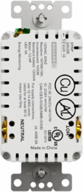 Z-Wave Energy Monitoring Socket Outlet, 15A, 120V, Tamper Resistant, White, Matt Finish