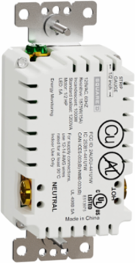 Z-Wave Energy Monitoring Socket Outlet, 15A, 120V, Tamper Resistant, White, Matt Finish