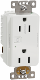 Z-Wave Energy Monitoring Socket Outlet, 15A, 120V, Tamper Resistant, White, Matt Finish