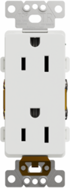 X Series 15A 125V Tamper Resistant Duplex Receptacle, 1 Gang, White