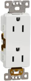 X Series 15A 125V Tamper Resistant Duplex Receptacle, 1 Gang, White
