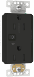 Receptacle, X Series, 15A, decorator, WiFi, Matter, black