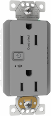 Receptacle, X Series, 15A, decorator, WiFi, Matter, grey