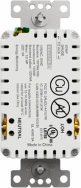 X Series 15A 125V WiFi Energy Monitoring Duplex Receptacle, Light Almond
