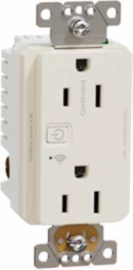X Series 15A 125V WiFi Energy Monitoring Duplex Receptacle, Light Almond