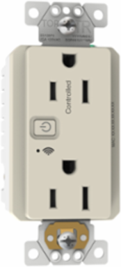 Receptacle, X Series, 15A, decorator, WiFi, Matter, light almond