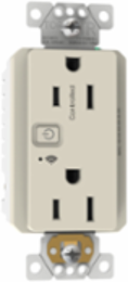 Receptacle, X Series, 15A, decorator, WiFi, Matter, light almond