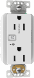 Receptacle, X Series, 15A, decorator, WiFi, Matter, white