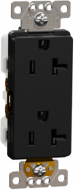 X Series 20A 125V Tamper Resistant Duplex Receptacle, 1-Gang, Black