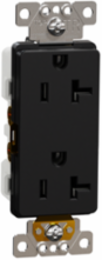 X Series 20A 125V Tamper Resistant Duplex Receptacle, 1-Gang, Black