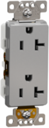 X Series Tamper Resistant 20A 125V Duplex Receptacle, Flush Mount, Grey