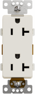 X Series 20A 125V Duplex Receptacle, Tamper Resistant, Light Almond