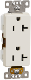X Series 20A 125V Duplex Receptacle, Tamper Resistant, Light Almond