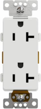 X Series 20A 125V Tamper Resistant Duplex Receptacle, 1.54 Inch Width, White