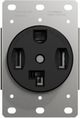 X Series 30A 125/250V Flush Mount NEMA 14-30R Dryer Outlet