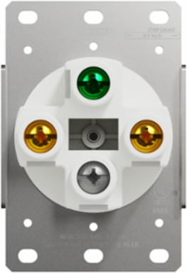 X Series 50A 125/250V Flush Mount NEMA 14-50R Socket Outlet, Black 2.52 Inch Width