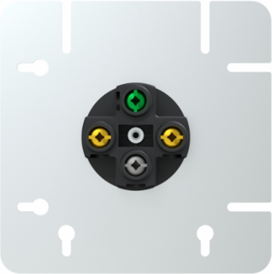 Socket-outlet, X Series, 50A, standard, for range, 4 11/16" cover plate, commercial, black, matte finish