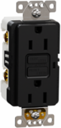 X Series GFCI Duplex Decorator Receptacle 15A 125V Matte Black