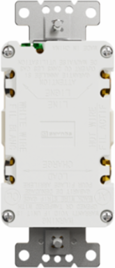 X Series 15A 125V GFCI Duplex Receptacle, Light Almond, 2 Outlets, Flush Mount