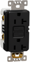 X Series GFCI Duplex Receptacle, 20A 125V, Tamper Resistant, Matte Black
