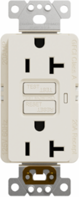 X Series GFCI Duplex Receptacle 20A 125V Light Almond, Flush Mount