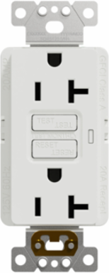 X Series 20A 125V GFCI Duplex Outlet, Tamper Resistant, White, 1 Gang
