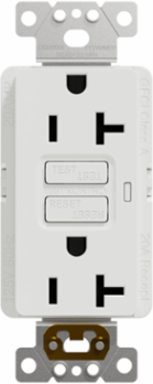 X Series 20A 125V GFCI Duplex Outlet, Tamper Resistant, White, 1 Gang
