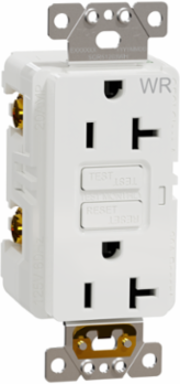 X Series 20A 125V Outdoor GFCI Duplex Receptacle, Tamper Resistant, Matte White