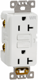 X Series 20A 125V Outdoor GFCI Duplex Receptacle, Tamper Resistant, Matte White