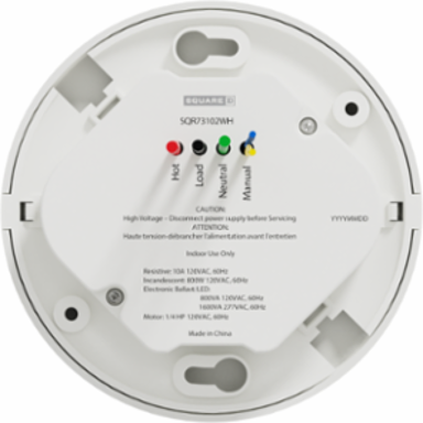 X Series 15A PIR Ceiling Mount Sensor, 360° Detection, White