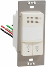 X Series 15A 500W Occupancy/Humidity Sensor, Light Almond, 180° FOV
