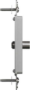 X Series CATV F Coupler Decorator Strap, 37 mm Width, 103 mm Height, Grey