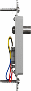 X Series RJ11 Telephone and CATV F Coupler Decorator Strap, 37mm Width, Grey