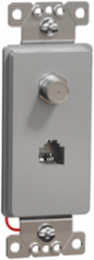 X Series RJ11 Telephone and CATV F Coupler Decorator Strap, 37mm Width, Grey